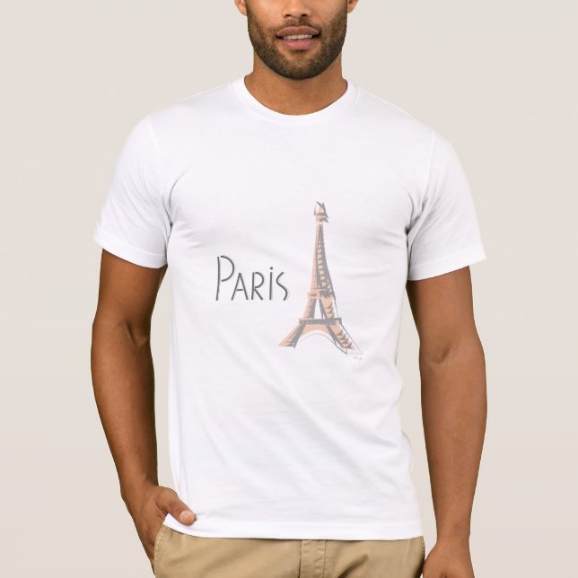 PARIS Eiffel Tower Abstract Cool T-Shirt (Front)