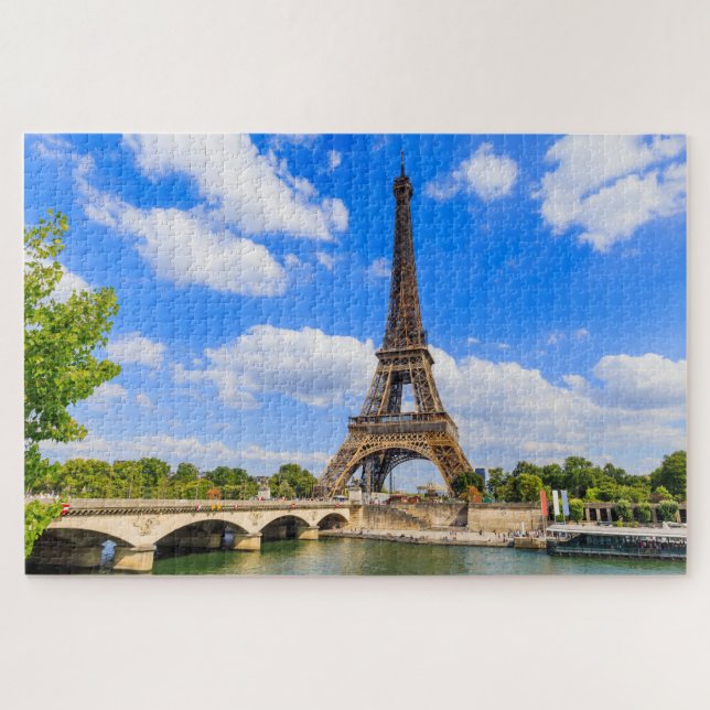 Paris, Eiffel Tower and river Seine, France. Jigsaw Puzzle (Horizontal)