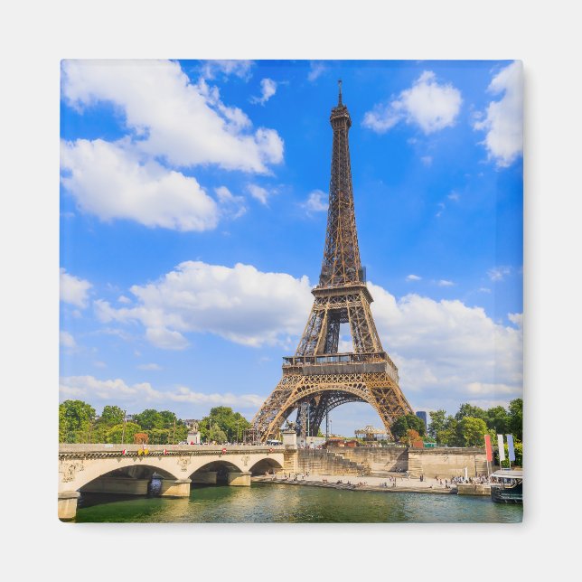 Paris, Eiffel Tower and river Seine, France. Magnet (Front)