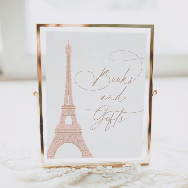 Paris Eiffel Tower Baby Shower Books and Gifts Poster (Creator Uploaded)