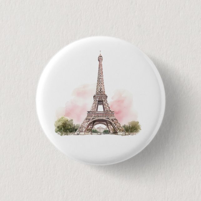 Paris Eiffel Tower Button  (Front)