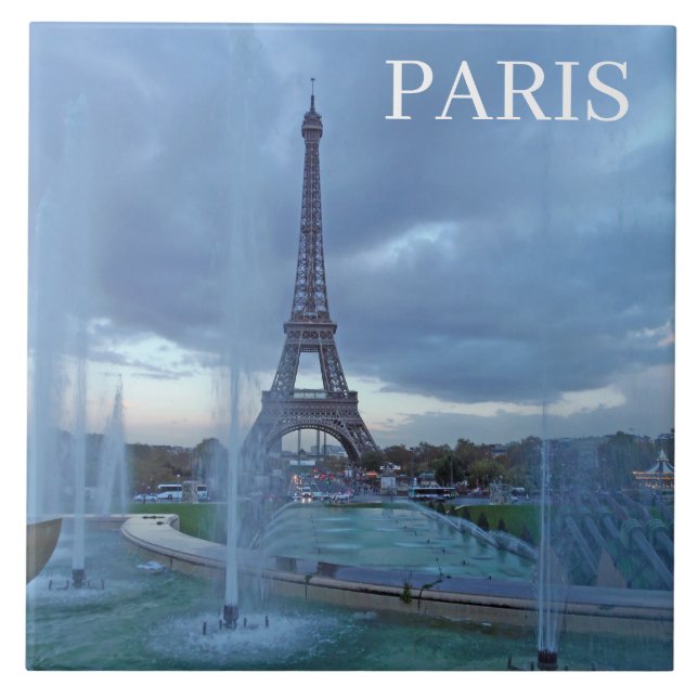 Paris Eiffel Tower ceramic tile (Front)