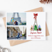 Paris Eiffel Tower Christmas Holiday Photograph