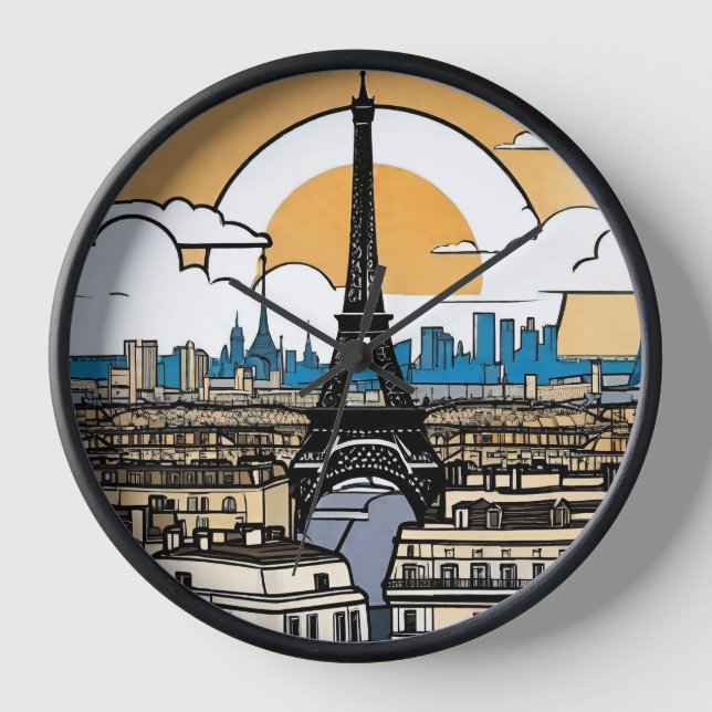 Paris Eiffel Tower Clock (Front)