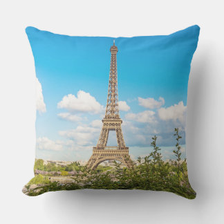 Paris Eiffel Tower Colour Photo Outdoor Pillow