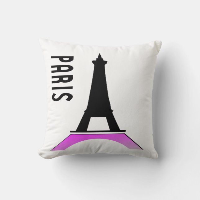 Paris Eiffel Tower Cushion (Front)