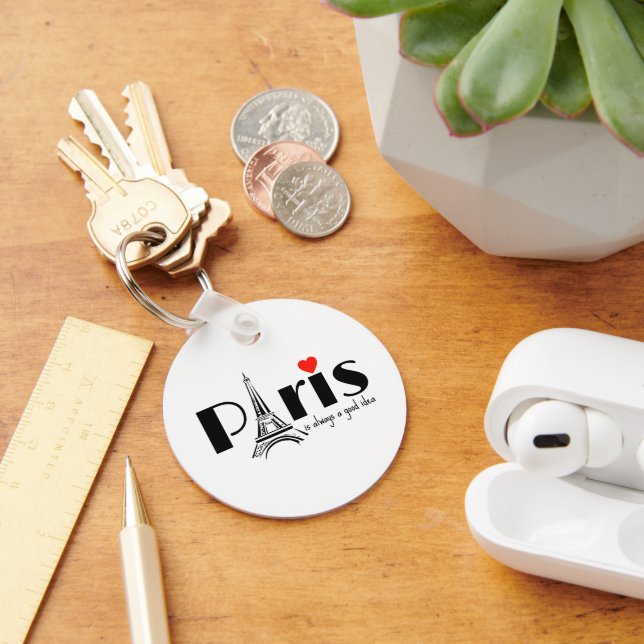 Paris Eiffel Tower Design  Key Ring (Desk)
