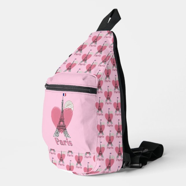 Paris Eiffel Tower Design Sling Bag (Right Corner)