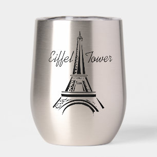 Paris Eiffel Tower Design Thermal Wine Tumbler