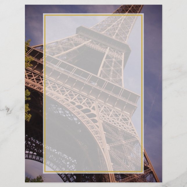 Paris Eiffel Tower Famous Landmark Photo (Front)