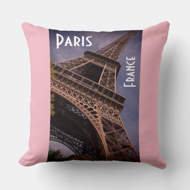 Paris Eiffel Tower Famous Landmark Photo Cushion (Front)