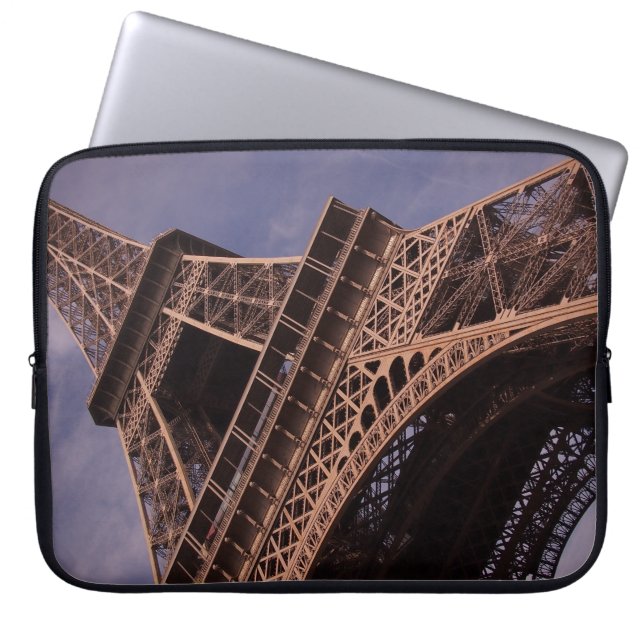 Paris Eiffel Tower Famous Landmark Photo Laptop Sleeve (Front)