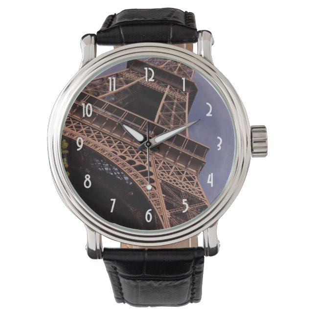 Paris Eiffel Tower Famous Landmark Photo Watch (Front)