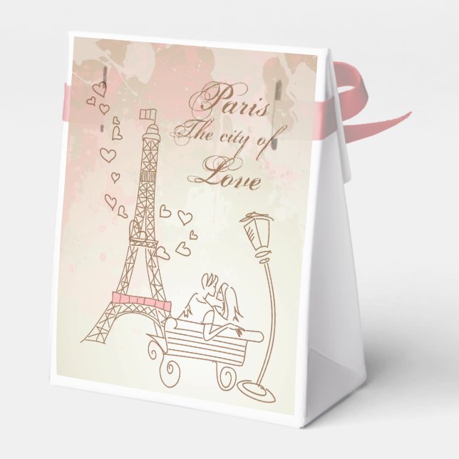 Paris - Eiffel Tower Favour Box (Back Side)