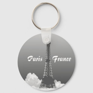 Paris Eiffel Tower Floats in Cloud Keyring
