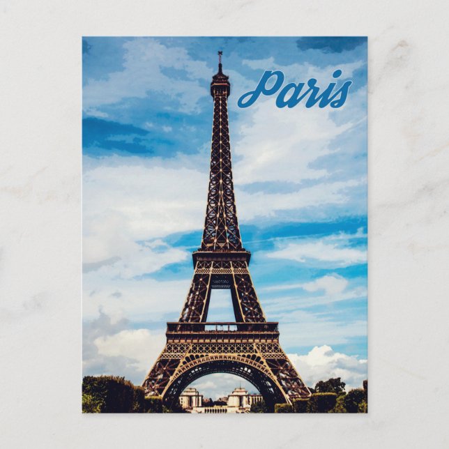Paris, Eiffel Tower, France Postcard (Front)