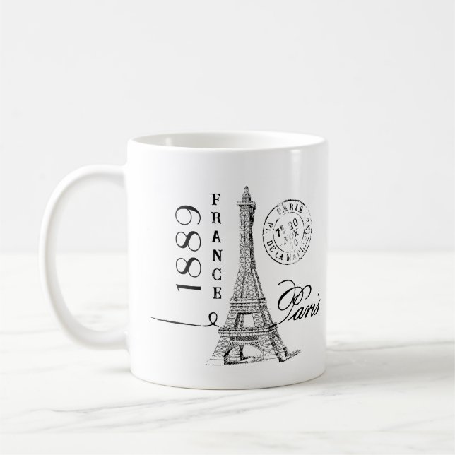 Paris Eiffel Tower French Lover Parisian France Coffee Mug (Left)