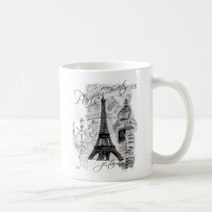 Paris Eiffel Tower French Scene Collage Coffee Mug