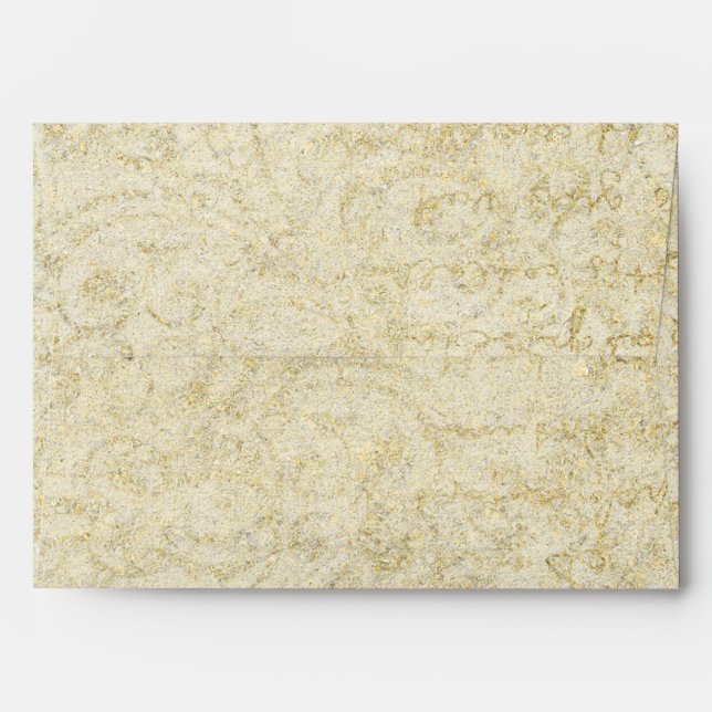 Paris Eiffel Tower Gold & Pink Elegant Invitation Envelope (Back (Top Flap))