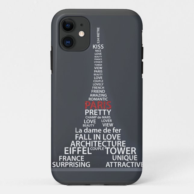 Paris Eiffel Tower iPhone Cover (Back)