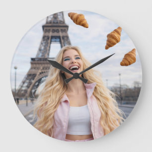 PARIS - EIFFEL TOWER LARGE CLOCK