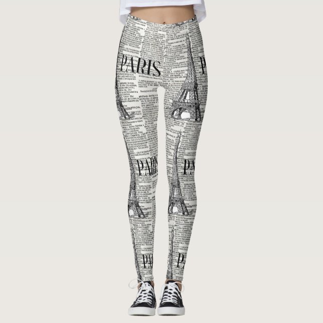 Paris Eiffel Tower Leggings (Front)