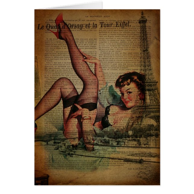 Paris Eiffel Tower lingerie retro fashionista (Front)