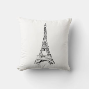 Paris Eiffel Tower Love Throw Pillow