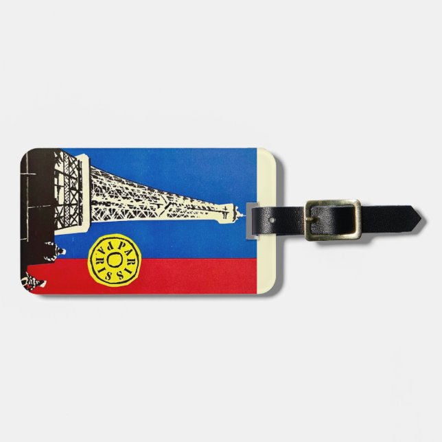 Paris Eiffel Tower Luggage Tag (Front Horizontal)