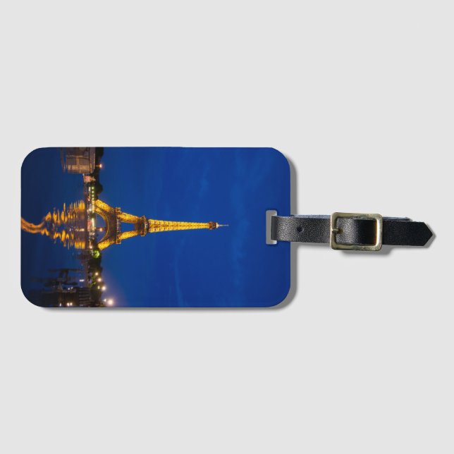 Paris Eiffel Tower Luggage Tag (Front Horizontal)