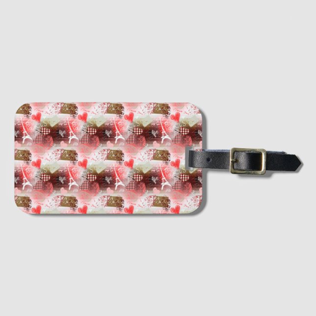 Paris Eiffel Tower Luggage Tag (Front Horizontal)