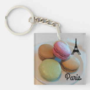 Paris Eiffel Tower Macaroons Key Ring