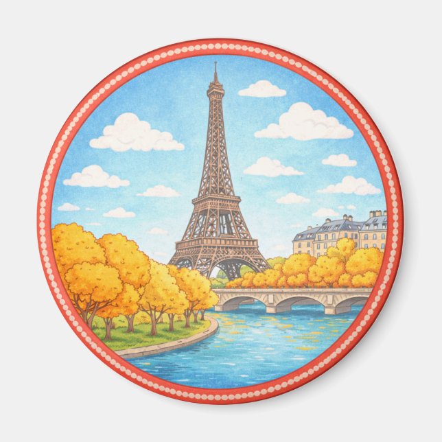 Paris' Eiffel Tower Magnet (Front)
