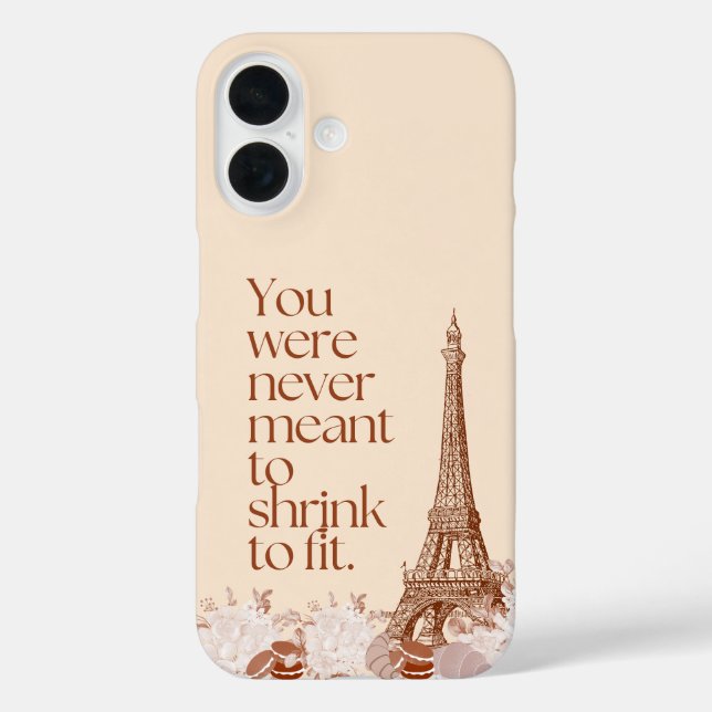 Paris Eiffel Tower Motivational Quote Wall Art Case-Mate iPhone Case (Back)