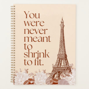 Paris Eiffel Tower Motivational Quote Wall Art Planner