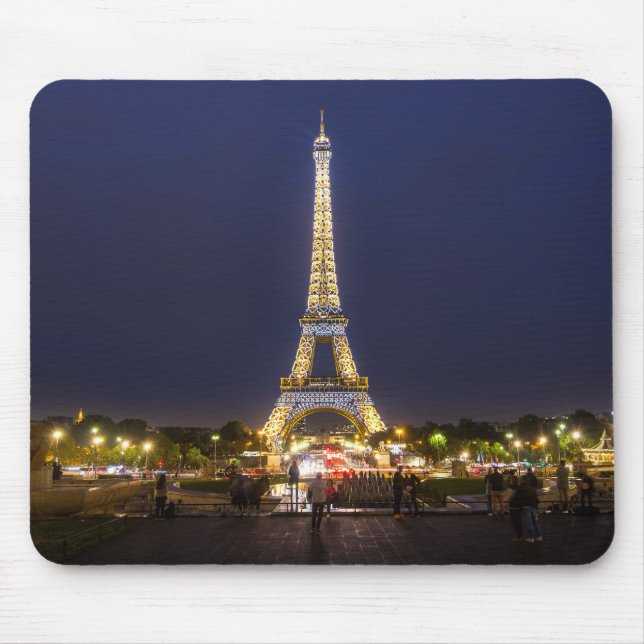 Paris Eiffel Tower Night Lights Mouse Pad (Front)