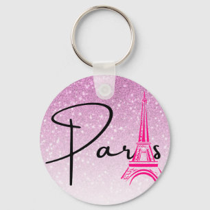 Paris Eiffel Tower Ombre  Key Ring