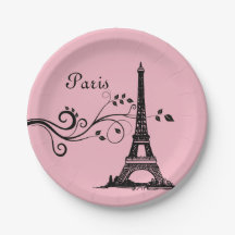 Paris Eiffel Tower Paper Plates