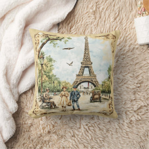 Paris Eiffel Tower Parisian Cushion