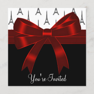 Paris Eiffel Tower Party Invitation