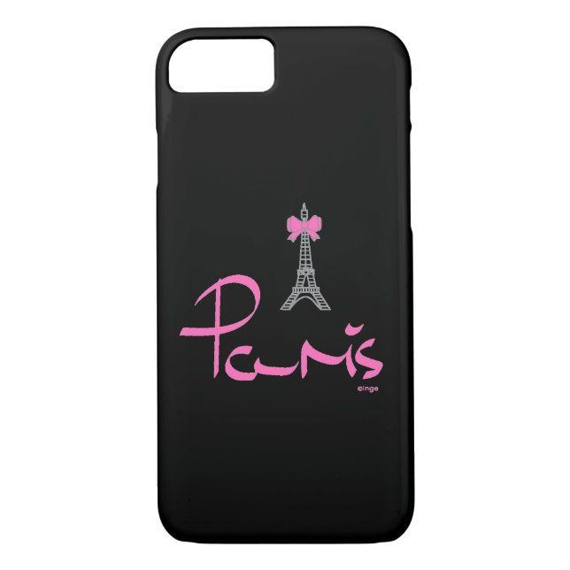 Paris - Eiffel Tower Pink Black Cool iPhone 7 Case-Mate iPhone Case (Back)