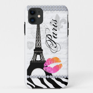 Paris Eiffel Tower Pink Lips Cell Phone Cover OP