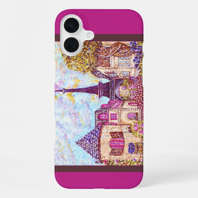 Paris Eiffel Tower pointillism iPhone 6 case (Back)