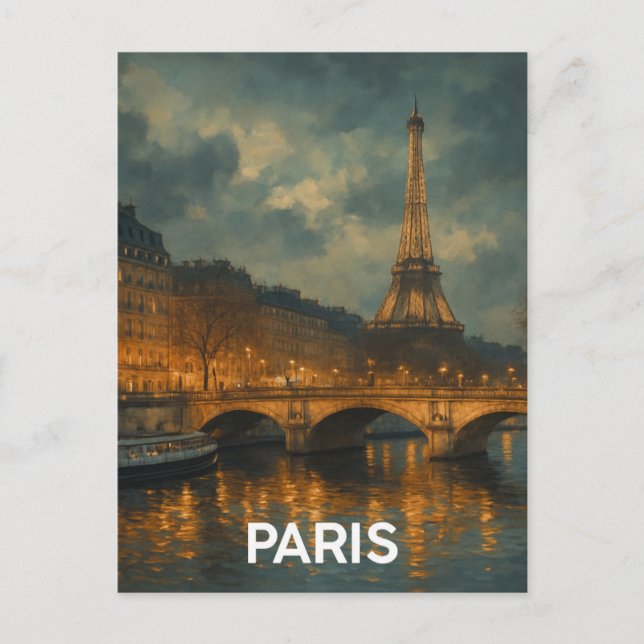 Paris Eiffel Tower Postcard (Front)