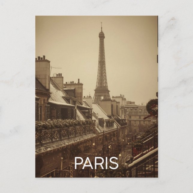 Paris Eiffel Tower Postcard (Front)