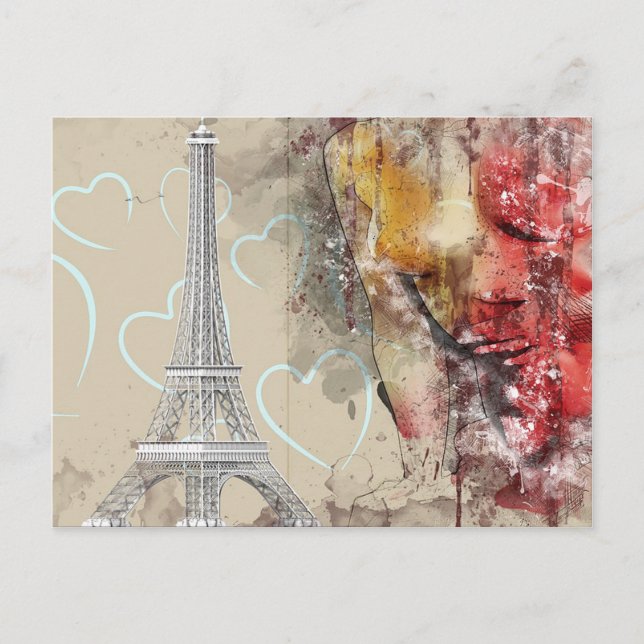 Paris Eiffel Tower Postcard (Front)