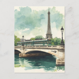 Paris Eiffel Tower Postcard