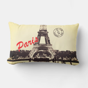 Paris Eiffel tower Poster Lumbar Cushion