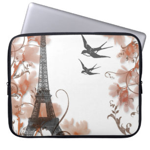 Paris Eiffel Tower romantic laptop sleeve