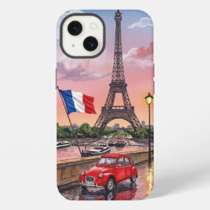 Paris Eiffel Tower: Romantic Watercolor Sunset Edi iPhone 13 Case